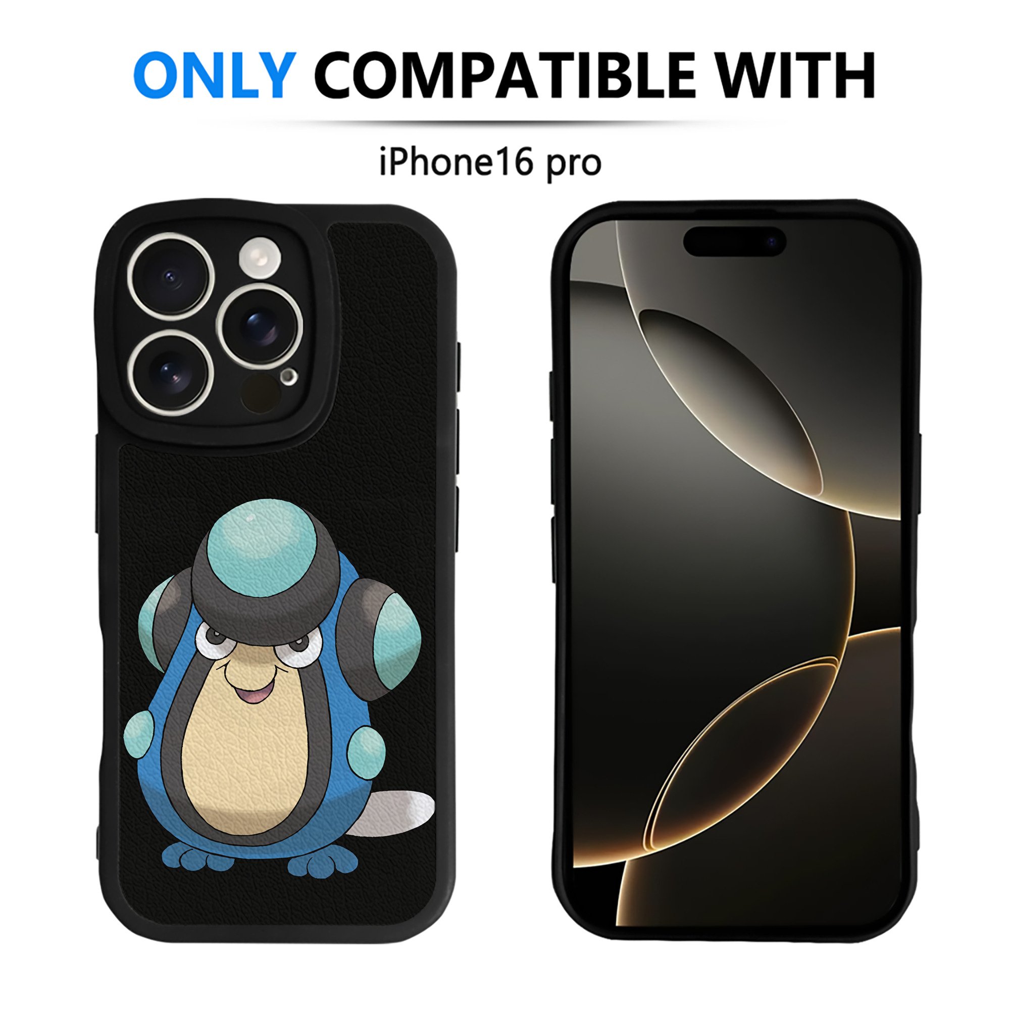 （画像用） ポケットモンスター Pokémon 【iPhone 16シリーズ対応】シリコンスマホケース（レザー調） 材質：シリコン